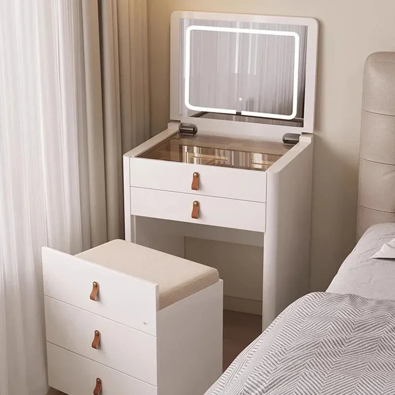 Foldable Vanity with Mirror