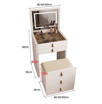 Foldable Vanity with Mirror